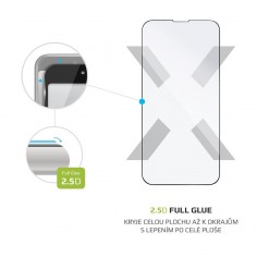 Ochranné tvrzené sklo FIXED Full-Cover pro Apple iPhone 13/ 13 Pro, lepení přes celý displej, černé