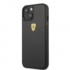 Ferrari Real Carbon Zadn&iacute; Kryt pro iPhone 13 mini Black