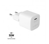 S&iacute;ťov&aacute; nab&iacute;ječka FIXED Mini s USB-C v&yacute;stupem a podporou PD, 30W, b&iacute;l&aacute;