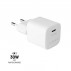 Síťová nabíječka FIXED Mini s USB-C výstupem a podporou PD, 30W, bílá