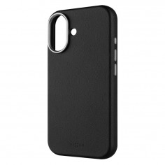 Kryt FIXED MagLeather pro Apple iPhone 17, z vegansk&eacute; kůže s podporou MagSafe, čern&yacute;