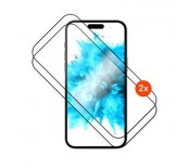 Tvrzen&eacute; sklo FIXED Full-Cover s aplik&aacute;torem pro Apple iPhone 17, 2ks, čern&eacute;